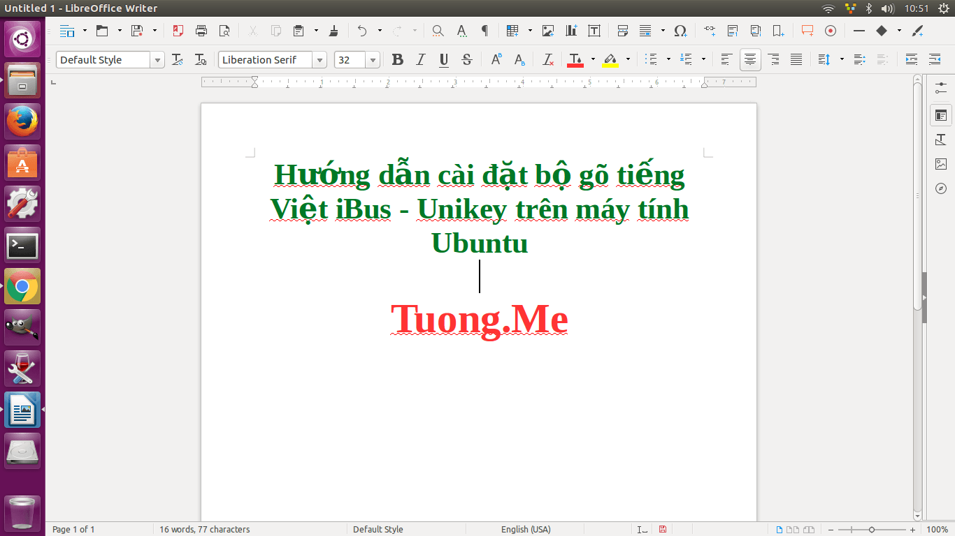 Hướng dẫn cài đặt bộ gõ tiếng Việt cho Ubuntu - ibus - unikey