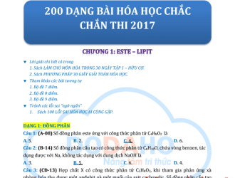 200 dạng bài tập hóa học chắc chắn thi 2017 - Lê Đăng Khương