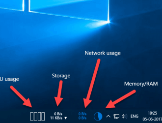 Hiển thị tốc độ mạng, CPU, RAM, Disk trên thanh Taskbar Windows