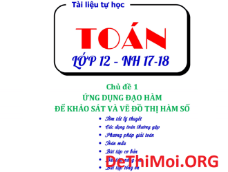 Ứng dụng đạo hàm để khảo sát và vẽ đồ thị hàm số - Trần Quốc Nghĩa