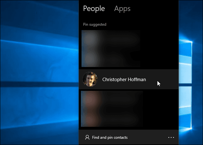 Cách sử dụng tính năng My People trên Windows 10 Fall Creators Update
