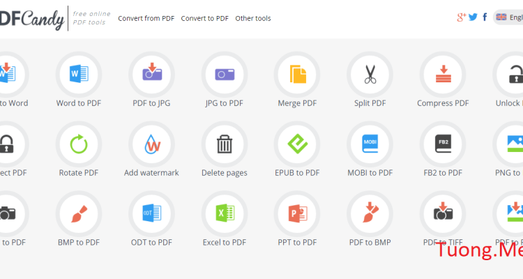 Cắt, chuyển đổi định dạng, đặt mật khẩu file pdf dễ dàng với PDF Candy