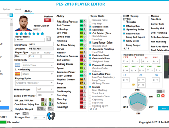 PES 2018 Player Editor 1.0 - Công cụ chỉnh sửa cầu thủ trong PES 2018