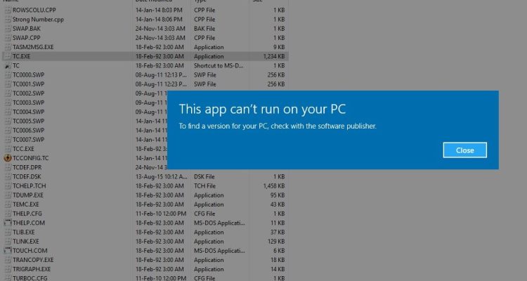 Hướng dẫn fix lỗi This app can’t run on your PC trên Windows 10