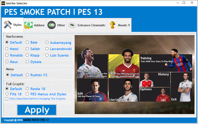 [Fshare] PES 2013 smoke patch V3 (5.6.0) - Patch PES 2013 mới nhất 2018