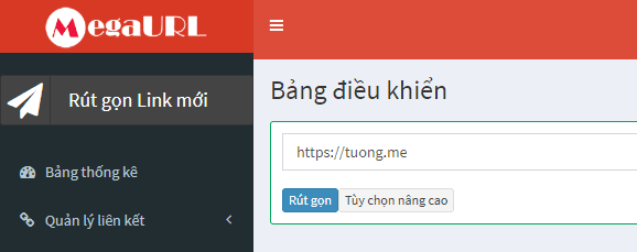 MegaURL - Trang web rút gọn link kiếm tiền Việt Nam