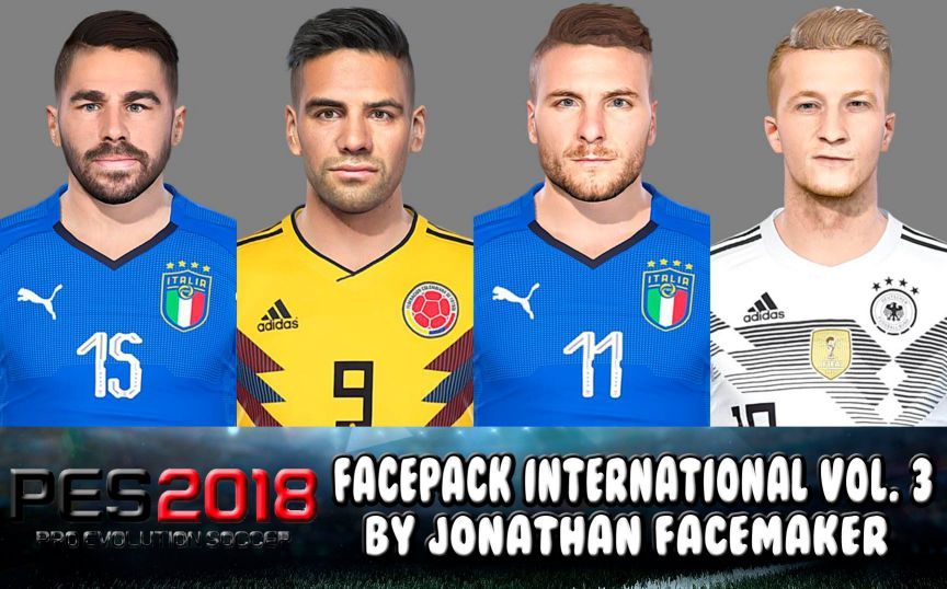 Tổng hợp Facepack cho PES 2018 của Jonathan Facemaker - Face PES 2018