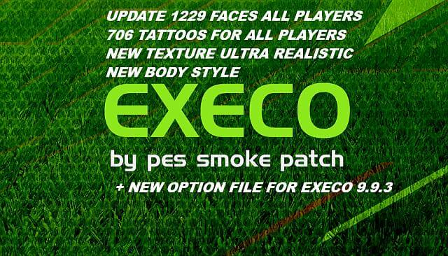 1200 Faces + 700 Tattoos cho PES 2017 Smoke Patch Execo