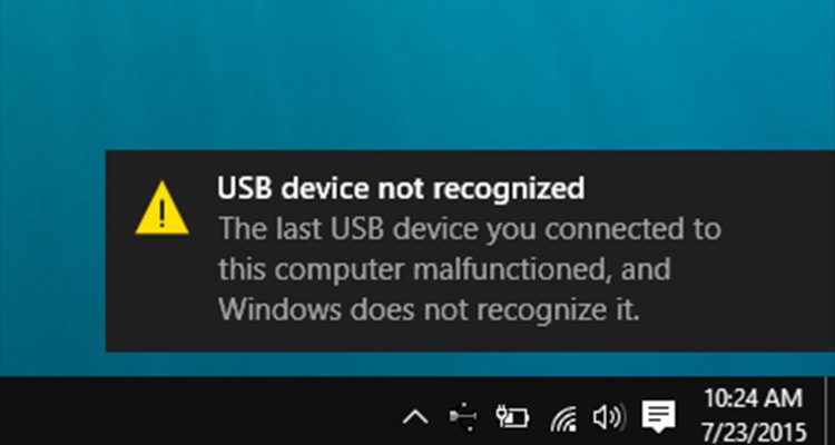 Cách sửa lỗi máy tính không nhận USB - USB device not recognized
