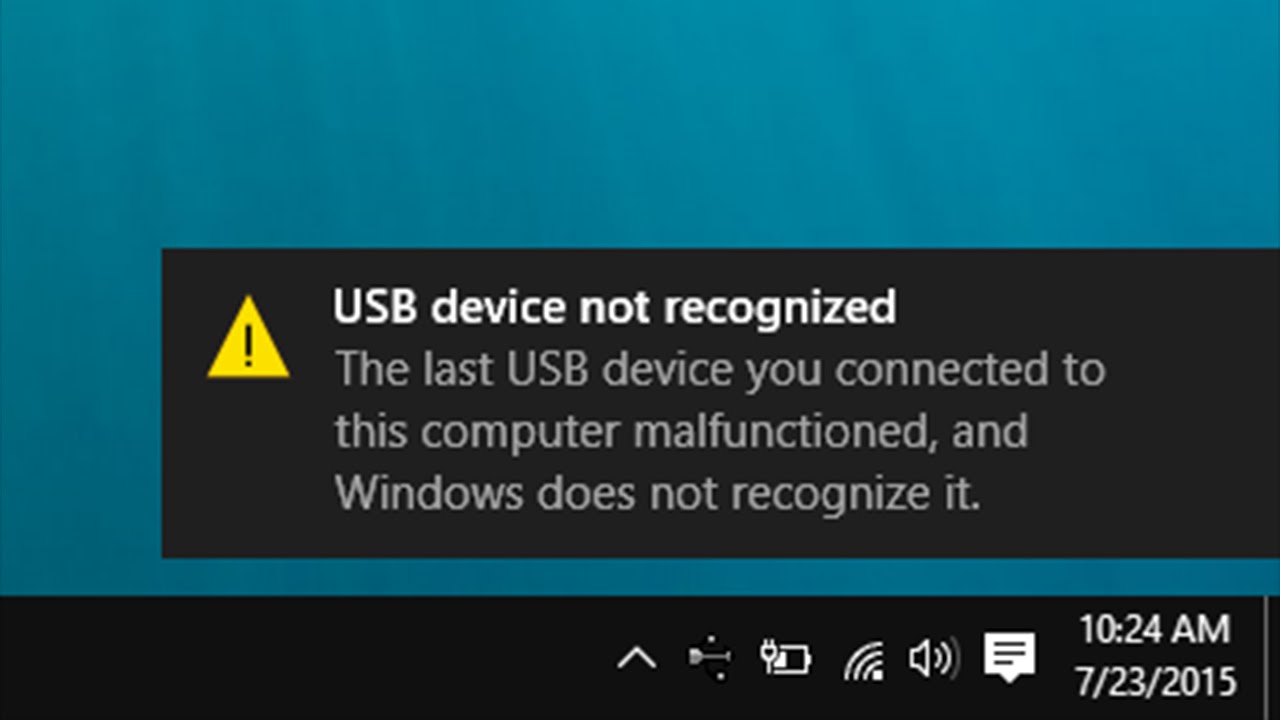 Cách sửa lỗi máy tính không nhận USB - USB device not recognized