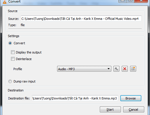 Hướng dẫn chuyển video sang mp3 bằng phần mềm VLC media player