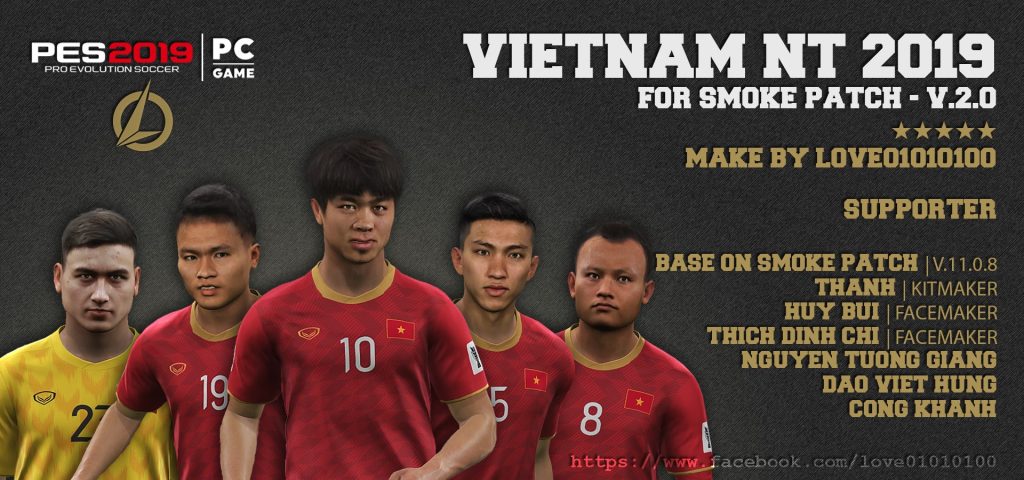 Hướng dẫn thêm đội tuyển Việt Nam cho PES 2019 - Patch PES 2019