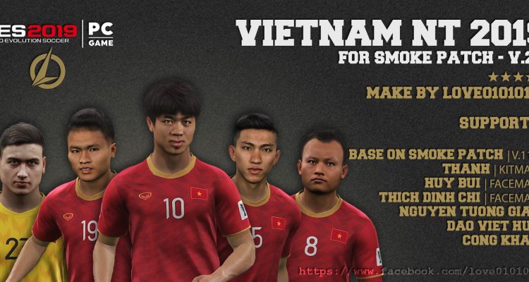 Hướng dẫn thêm đội tuyển Việt Nam cho PES 2019 - Patch PES 2019