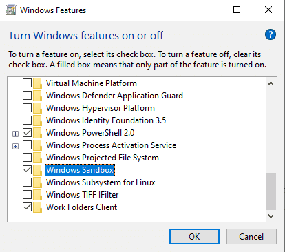 Hướng dẫn bật tính năng Sandbox trên Windows 10 đơn giản