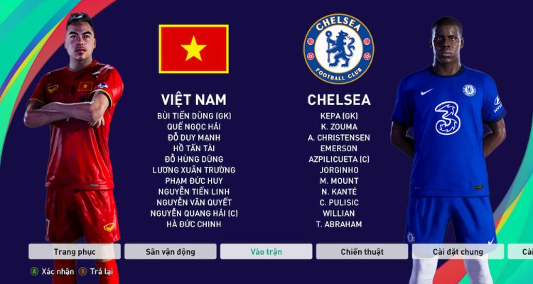 Hướng dẫn thêm đội tuyển Việt Nam cho PES 2021
