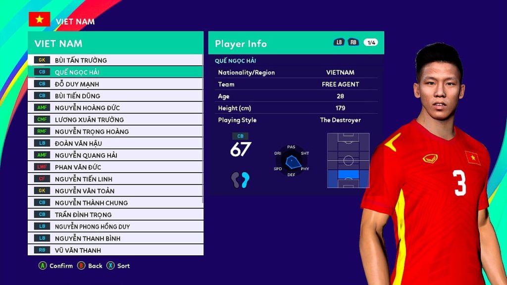 HDVPatch - Thêm đội tuyển Việt Nam cho PES 2017 mới nhất