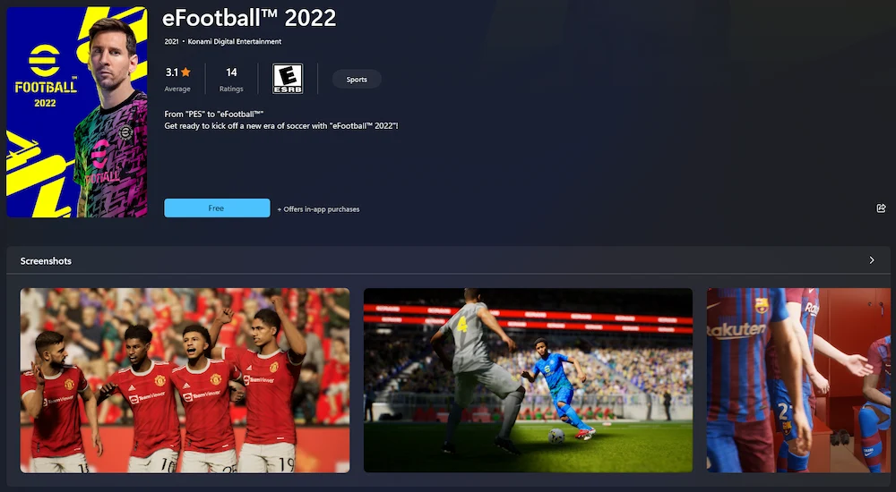 Cách tải Efootball 2022 miễn phí trên Microsoft Store 4