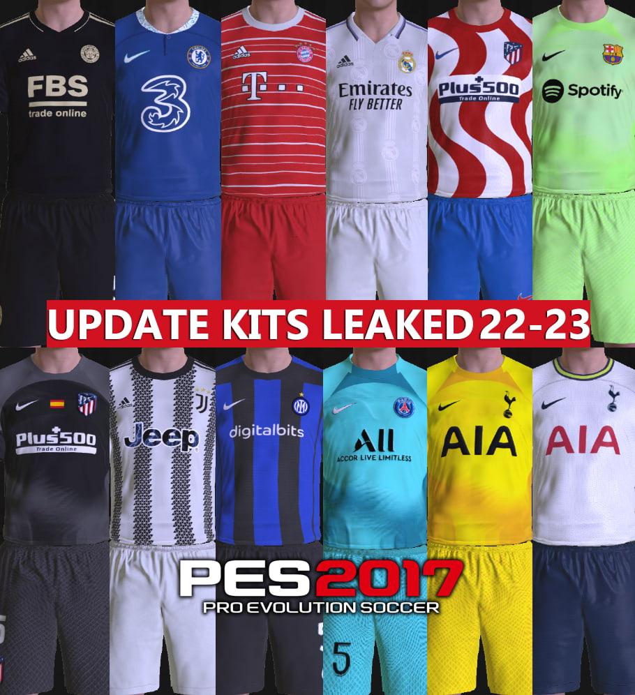 PES 2017 NEW KITPACK SEASON 2023, COMPATIBLE WITH ALL PATCH