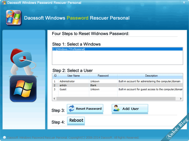 Cách phá password Windows, reset mật khẩu Win 10, 7, 8.1 mới nhất