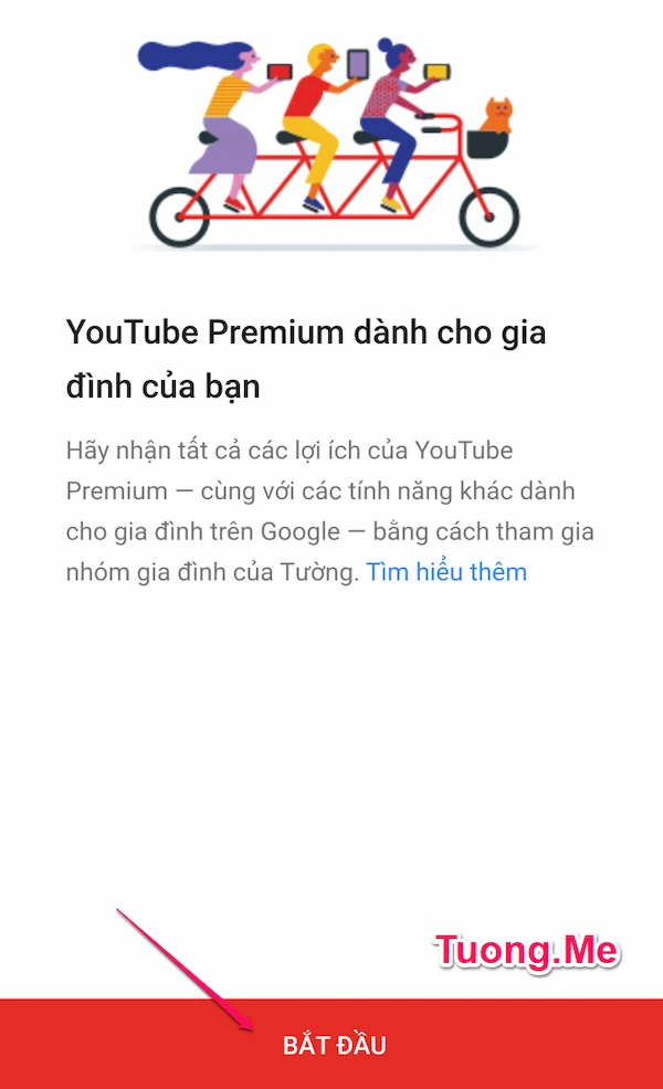 Cách thêm thành viên vào gói gia đình Youtube Premium