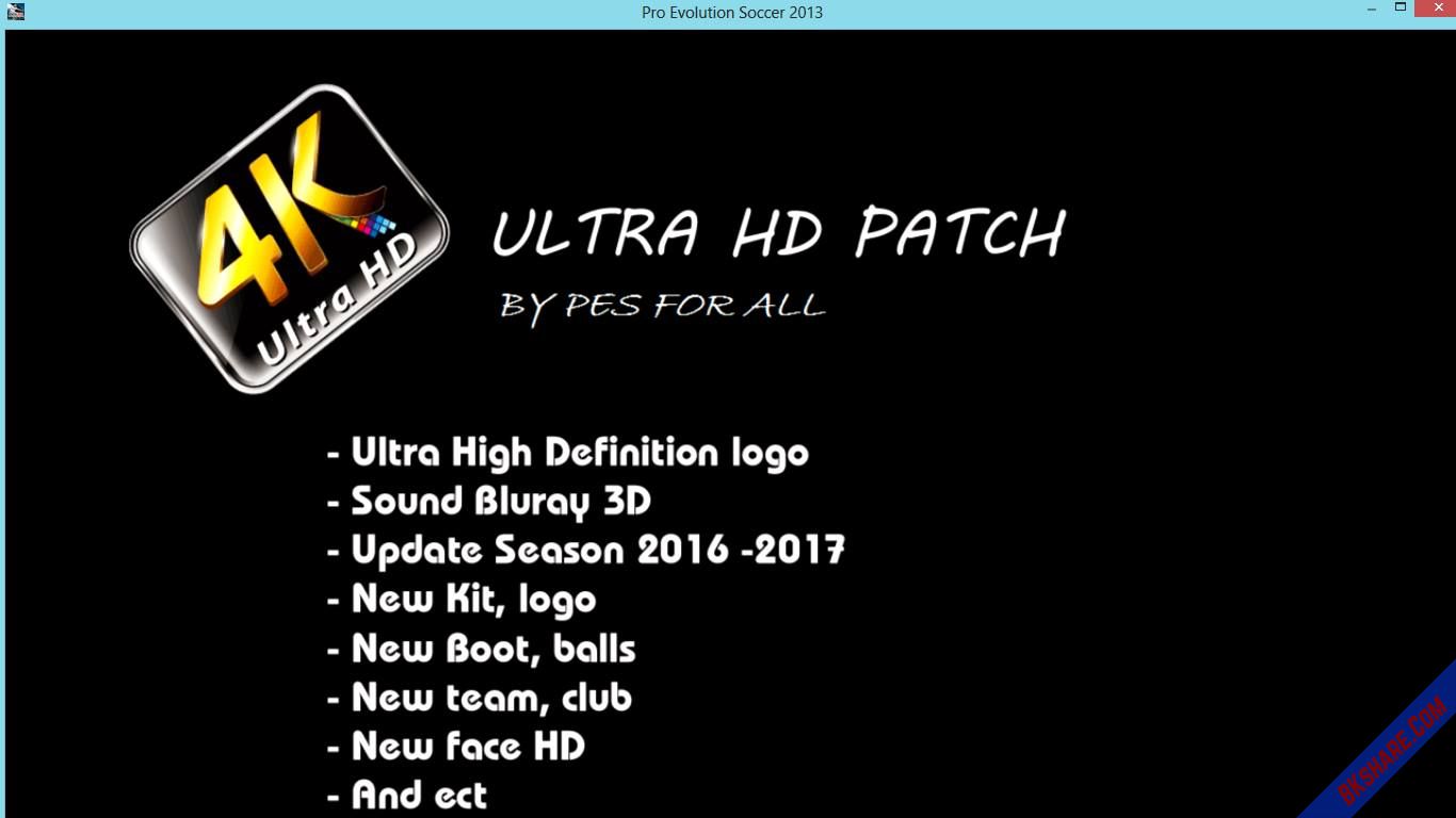 Patch PES 2013 ULTRA HD - Cập nhật EURO 2016 và chuyển nhượng mới nhất