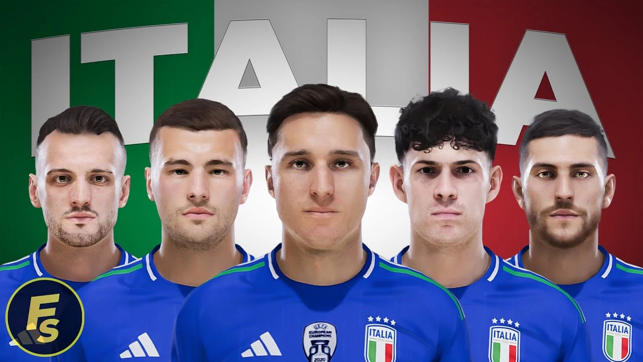 PES 2021 Italy Facepack EURO 2024 - Face đội tuyển Ý PES 2021