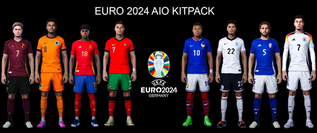 UEFA Euro 2024 AIO KitPack cho PES 2021 by DN7 Kits