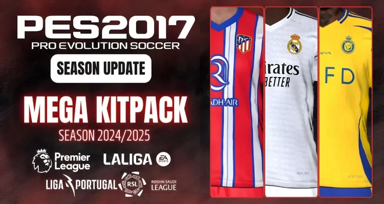 PES 2017 New Mega Kitpack HD Season 2024-2025