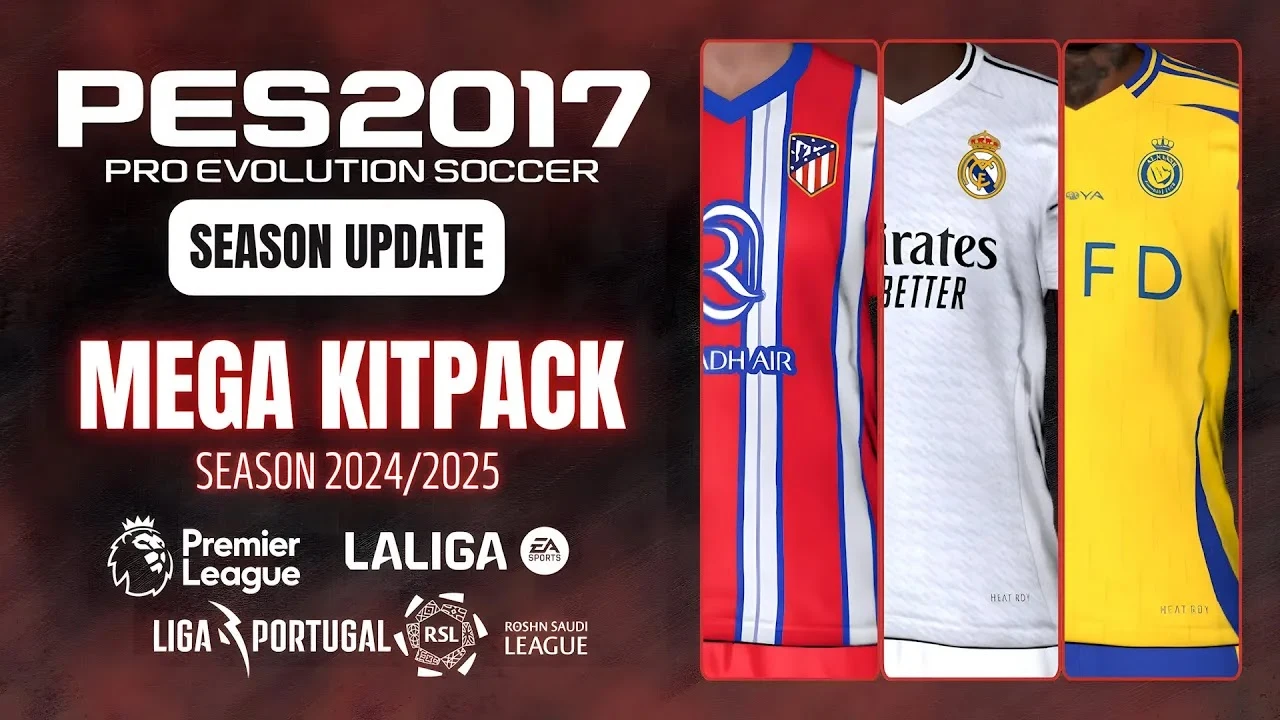 PES 2017 New Mega Kitpack HD Season 2024-2025