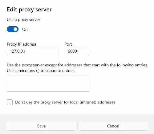 Cách fake IP bằng Proxy trên Win 11