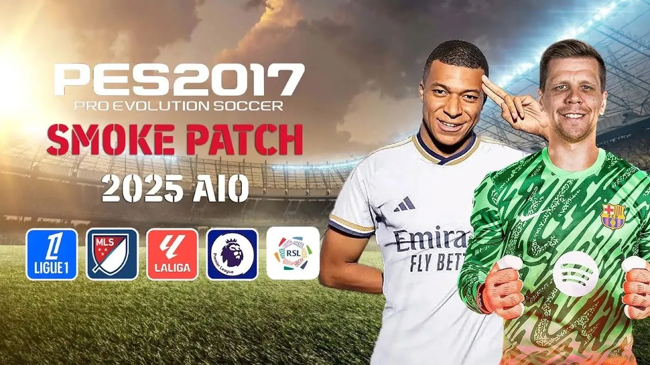 Link download file cập nhật PES 2017 Smoke Patch mùa giải 2024-2025