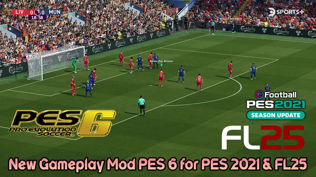 Download New Gameplay Mod PES 6 for PES 2021 & Football Life 2025 miễn phí