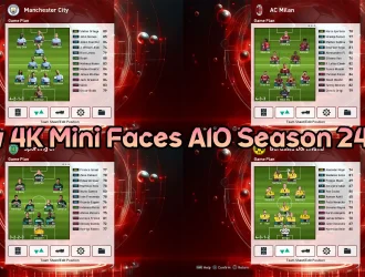 PES 2021 New 4K Mini Faces AIO Season 2024/25