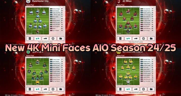 PES 2021 New 4K Mini Faces AIO Season 2024/25