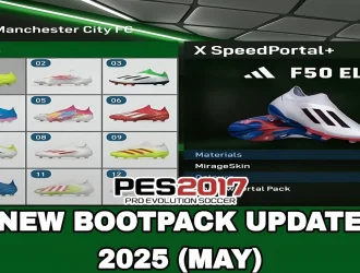 PES 2017 Bootpack Update May 2025: cập nhật giày bóng đá mới nhất cho PES 2017
