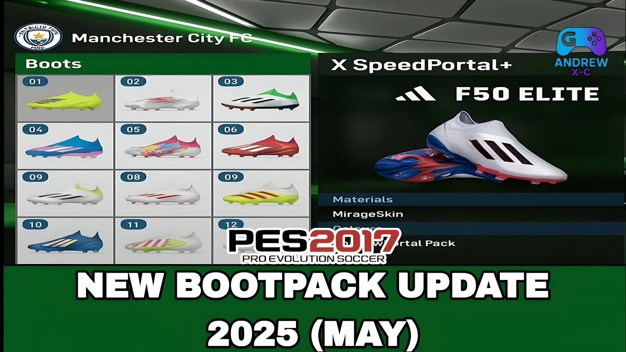 PES 2017 Bootpack Update May 2025: cập nhật giày bóng đá mới nhất cho PES 2017