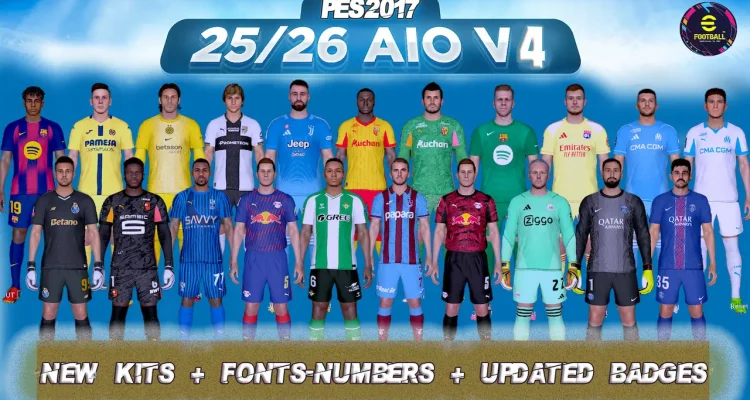 PES 2017 Kitpack Official Season 2025-2026 v4 AIO