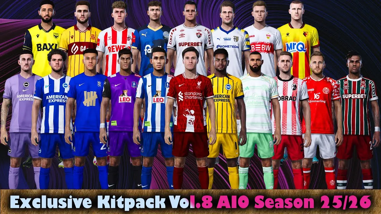 PES 2021 Exclusive Kitpack v8 AIO Season 2025/2026