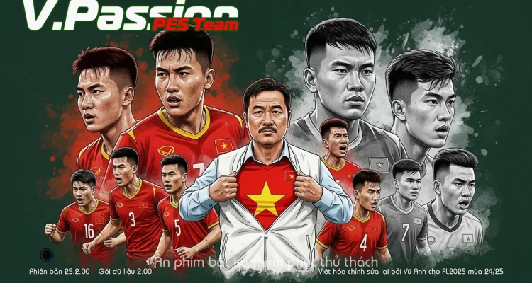 VPASSION PATCH V1.0 - Patch PES 2021 cập nhật đội tuyển Việt Nam