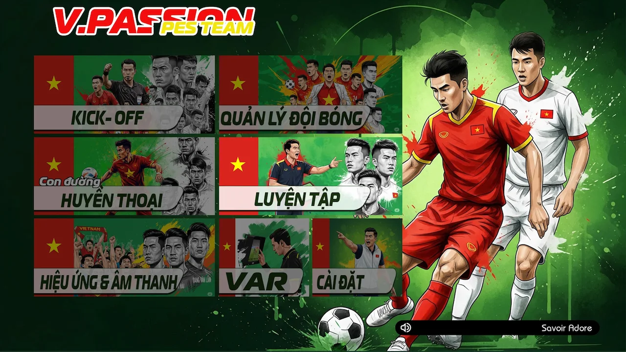 VPASSION PATCH V1.0 - Patch PES 2021 cập nhật đội tuyển Việt Nam