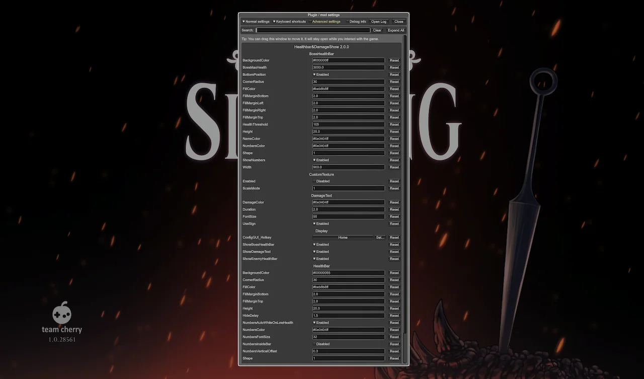 BepInEx 5 with Configuration Manager: Công cụ cài mod cho Hollow Knight Silksong