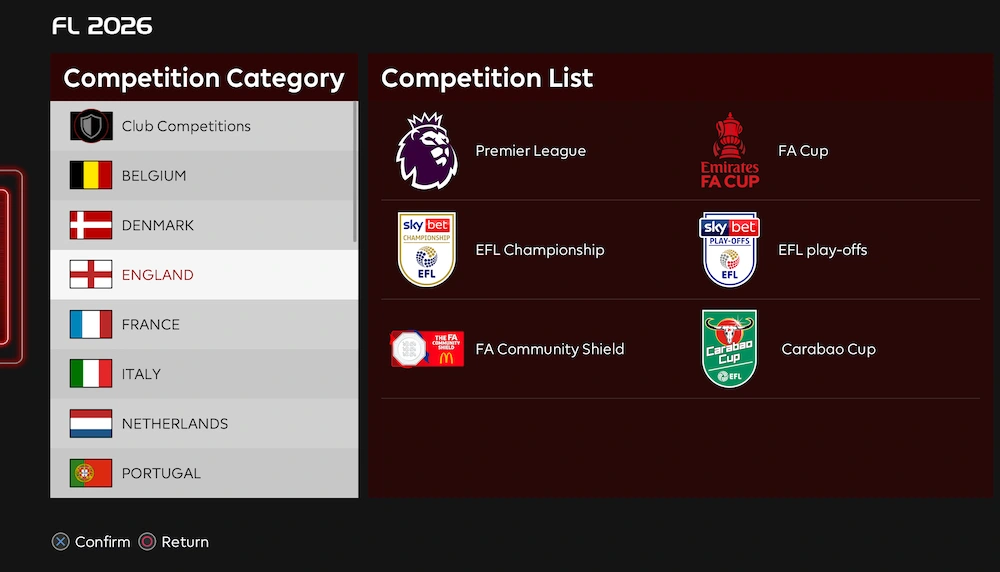 PES 2021 FL 2026 Carabao Cup Mod: thêm Cúp Liên đoàn Anh vào Master League