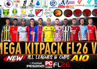 PES 2021 Mega Kitpack Season 2026/27 v3: Áo đấu mùa giải mới cho PES 2021 & FL26