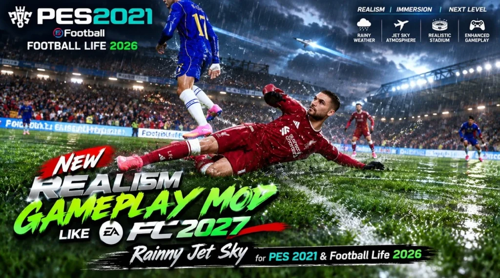 PES 2021 New Gameplay Mod Like FC 27 – Gameplay chân thực hơn