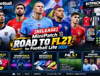 PES 2021 Road to Football Life 2027: kit 26/27, option file và gameplay F4L 5.1